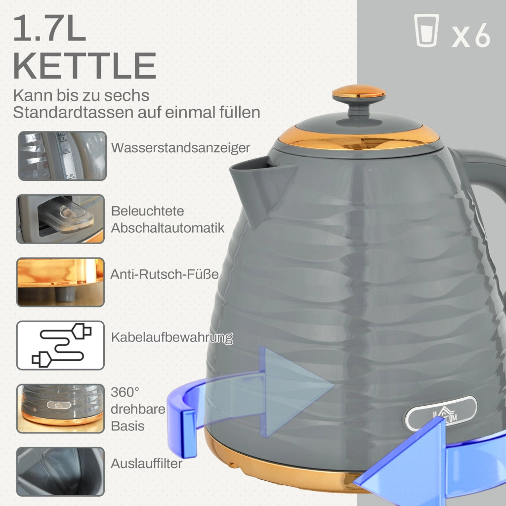 Tostapane e Bollitore 2 in 1 ¨C zephmum ¨C Grigio