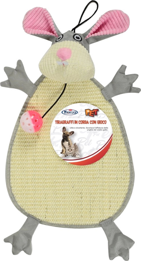 MAURY'S PET TIRAGRAFFI MOUSE REALIZZATO IN CORDA  54 X 24 CM