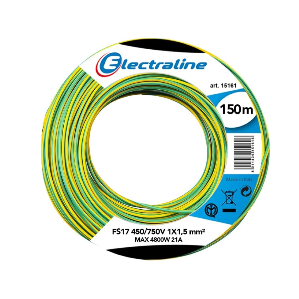 Cavo Fs17 1X2,5 Giallo Verde 10 Metri - Electraline