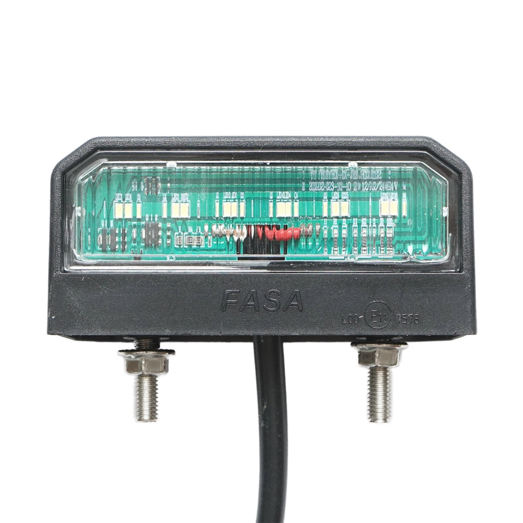 Lampada LED per illuminazione della targa di registrazione, 12-24V, Breckner Germany, dimensioni 100x45 mm