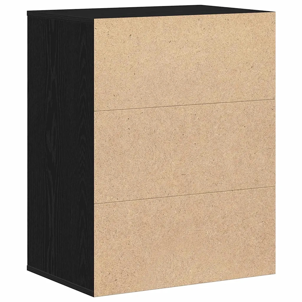Mobiletto a cassetti moderno per un'organizzazione ottimale 60 x 41 x 76 cm legno composito nero 02_0052158