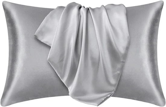 Set di cuscini in seta morbida e pura - 2 pezzi - copertura per cuscino a forma rettangolare - copertura per letto - copertura per cuscino a forma di involto - copertura per cuscino in seta imitativa - 51x76cm