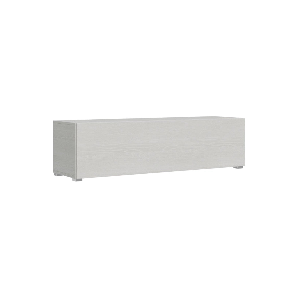 Base Ribalta a terra Isoka L.153,6 H.40 P.39,2 con piedini Bianco Frassino