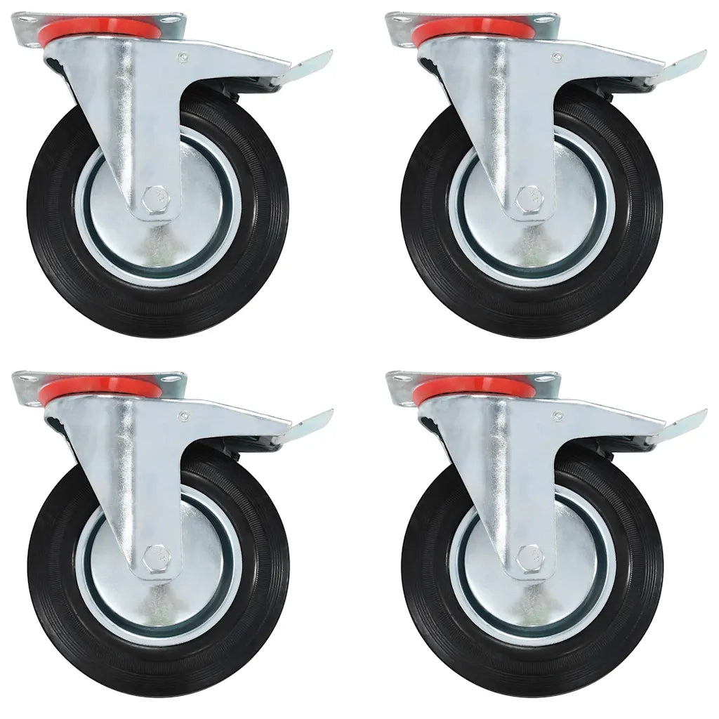 Ruote Girevoli con Doppio Freno 4 pz 200 mm 143455