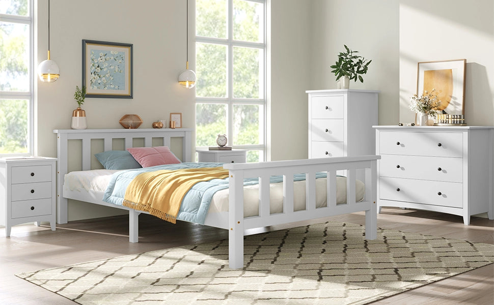 Letto singolo in legno composto da struttura con rete a doghe, letto in legno con testiera - 90 x 200 cm, pino massello, letto per bambini, letto per