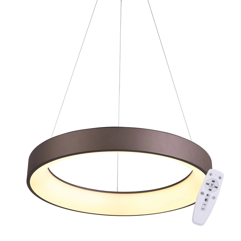 LÚZETE - SOSPENSIONE LED POWELL 50W REGOLABILE CAFFÈ