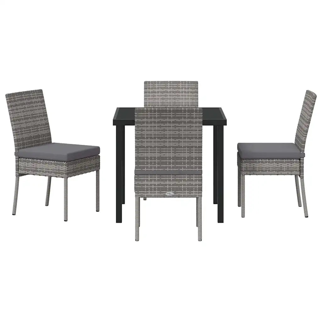 Set da Pranzo per Giardino 5 pcs Grigio 3379213