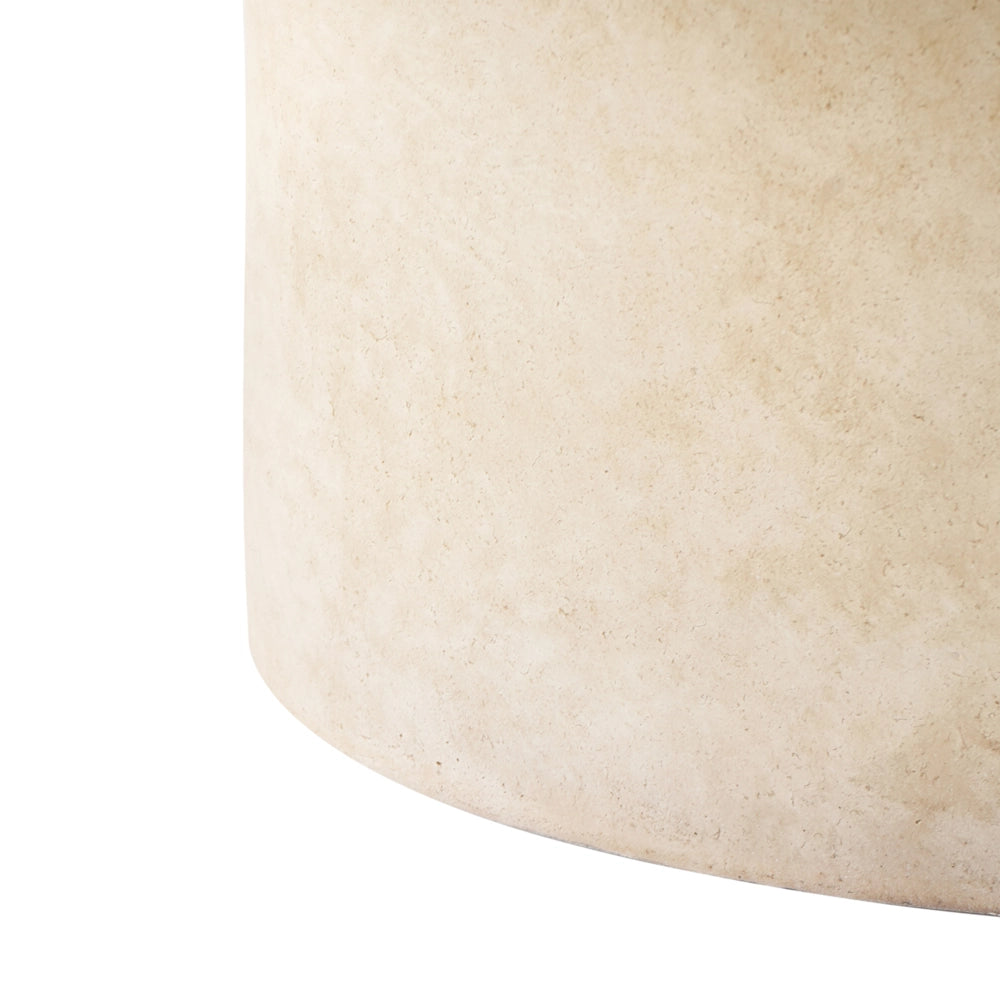 Tavolino d'angolo Bianco MgO 120 x 57 cm Macchia Ruggine Acqua Vento Resistente Boho Moderno Soggiorno all'aperto