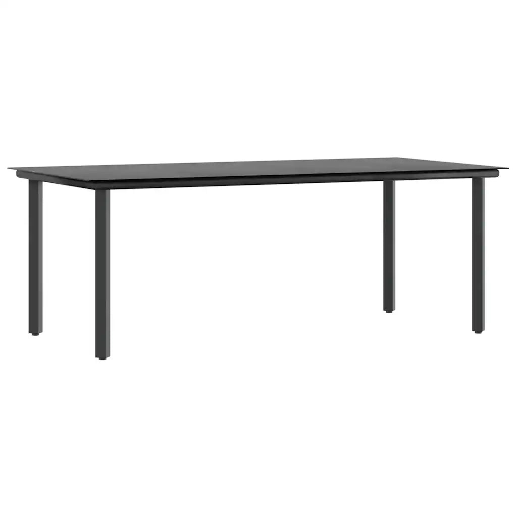 Set da Pranzo da Giardino 9 pz con Cuscini Polyrattan Vetro 3334582