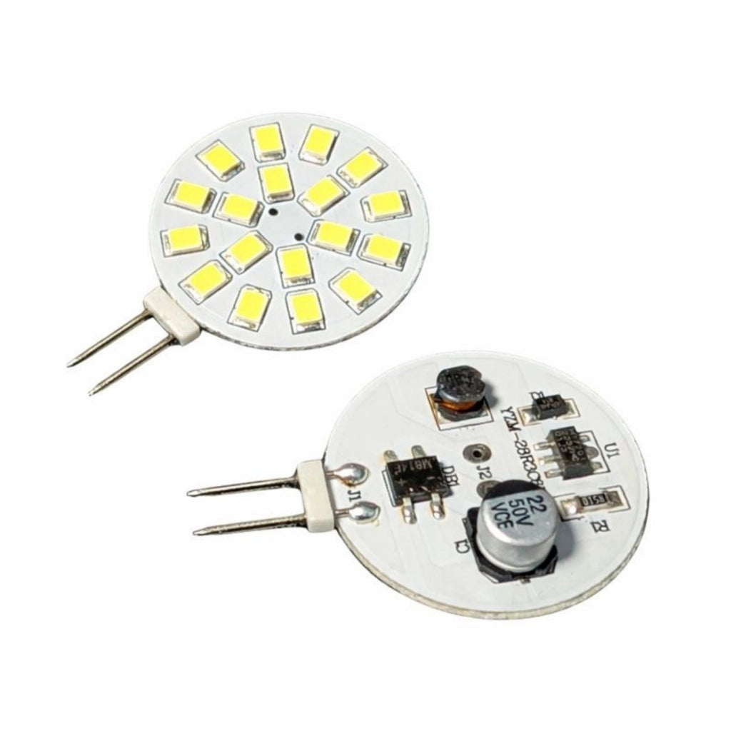 2 Pezzi Lampadina LED G4 Bispina DC AC 3W 12V e 24V Bianco Neutro 4000K 18 SMD 2835 10V-30V