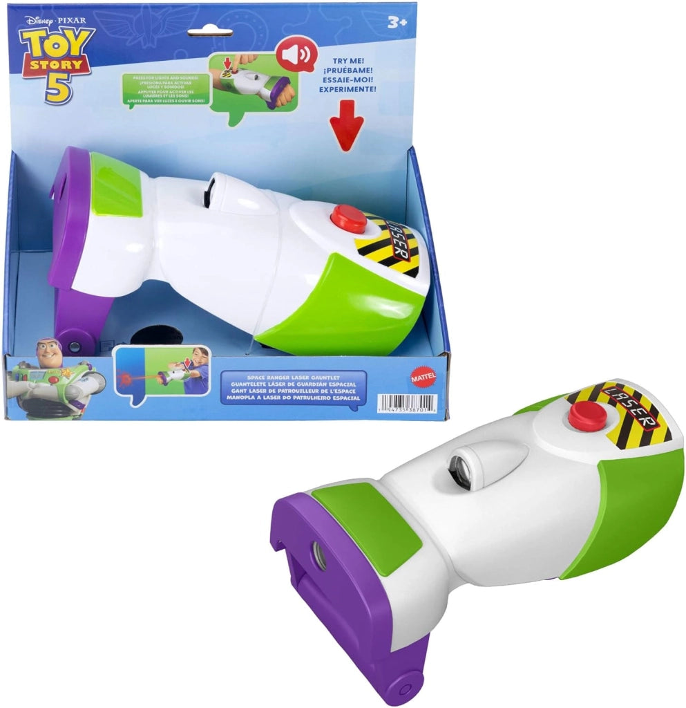 Disney Pixar Toy Story 5 - Guanto Laser da Space Ranger, con Lanciatore da Polso attivabile Tramite Pulsante e 4 Dischi