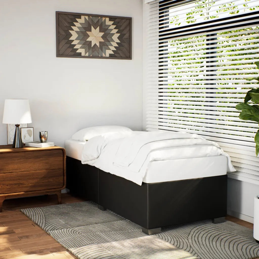 Giroletto-Struttura Letto Nero 80x200 cm in Similpelle 432143