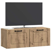 Mobile TV da Muro | Armadietto TV | Mobile Porta TV Rovere Artigianale 78,5 x 31 x 30 cm