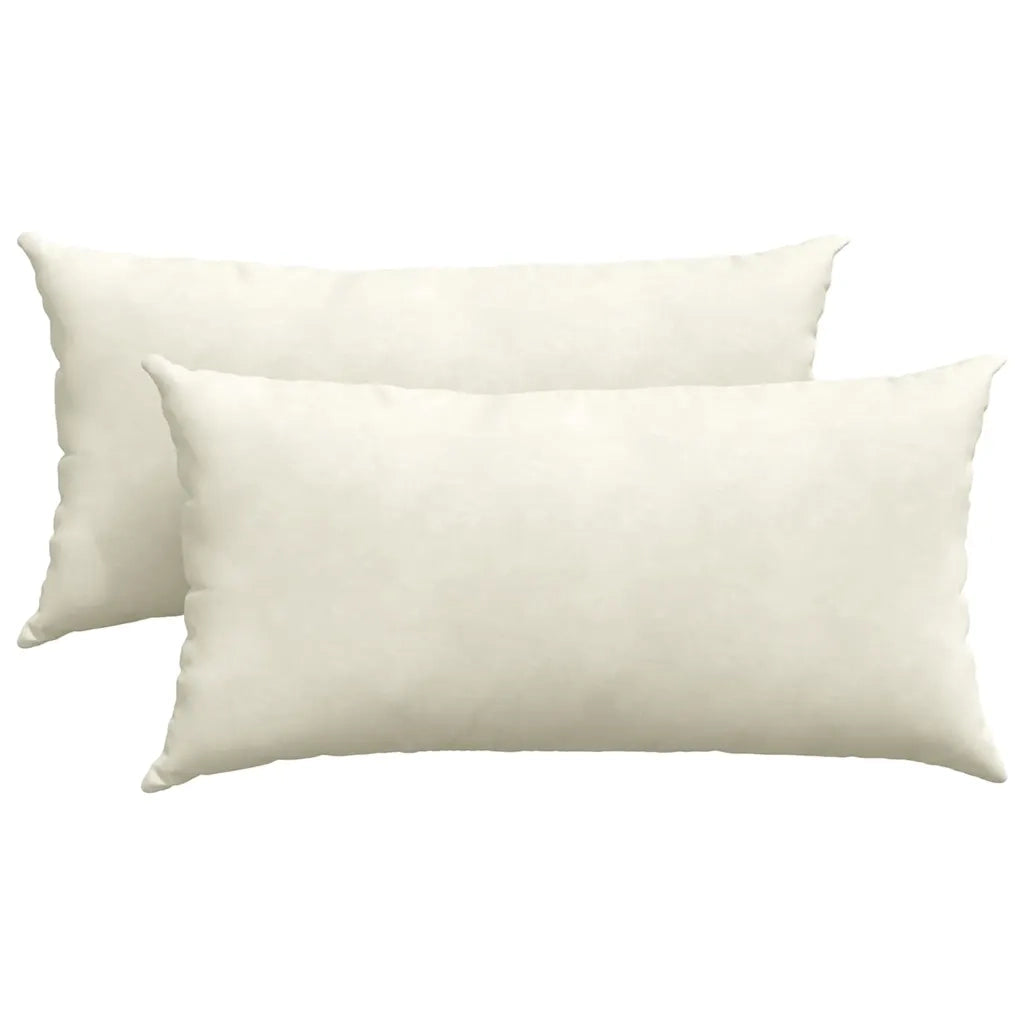 Cuscini da Divano 2 pz | Cuscini per sedie Crema 80 x 40 cm Tessuto in Cords