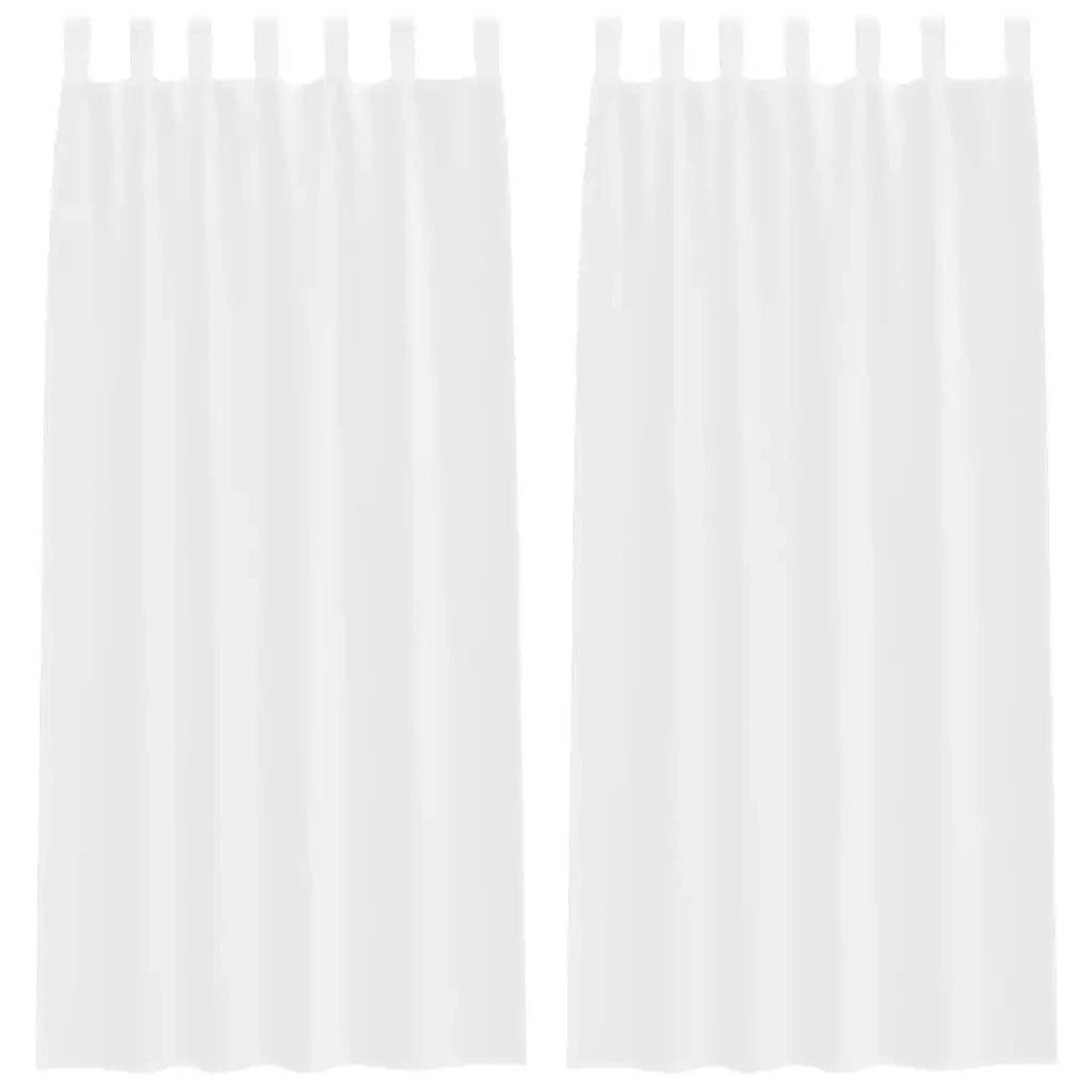 Tenda in Velo con tende 2 pcs Bianco 245 x 140 cm Poliestere 4108035