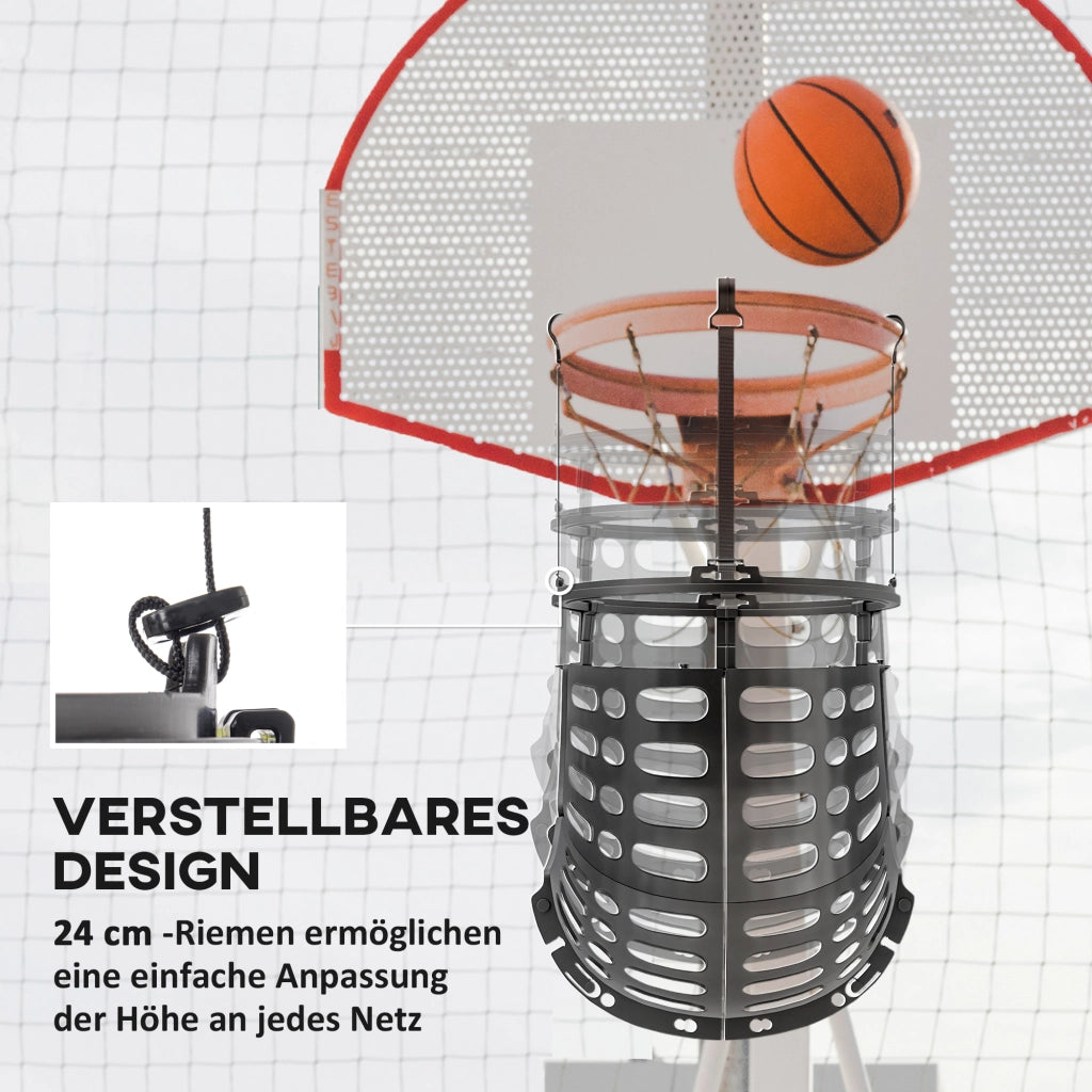 Rimbalzatore da Basket Regolabile ¨C Xylo ¨C 360¡ã Girevole, Plastica, 35,6x35,6x75,5 cm, Nero