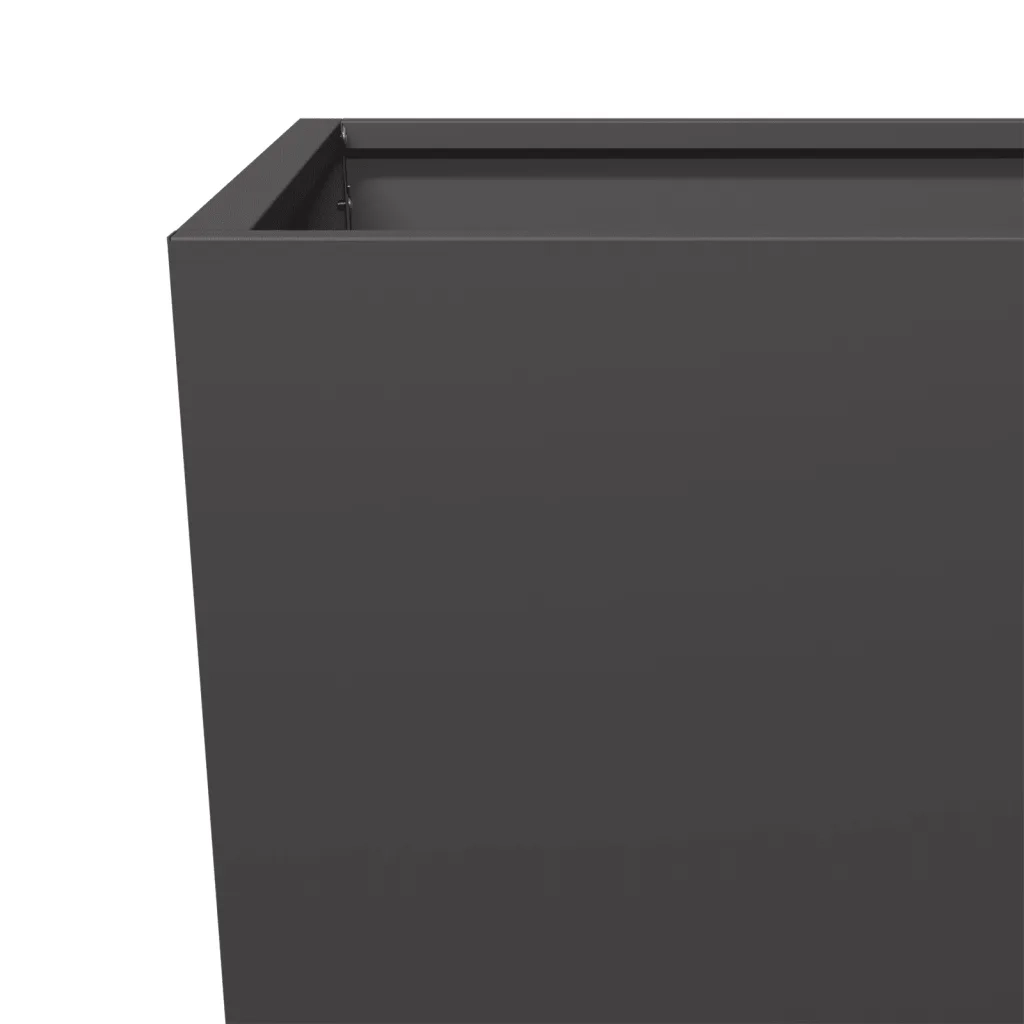 Fioriere da Giardino 2 pz Nere 45x45x75 cm in Acciaio 851095