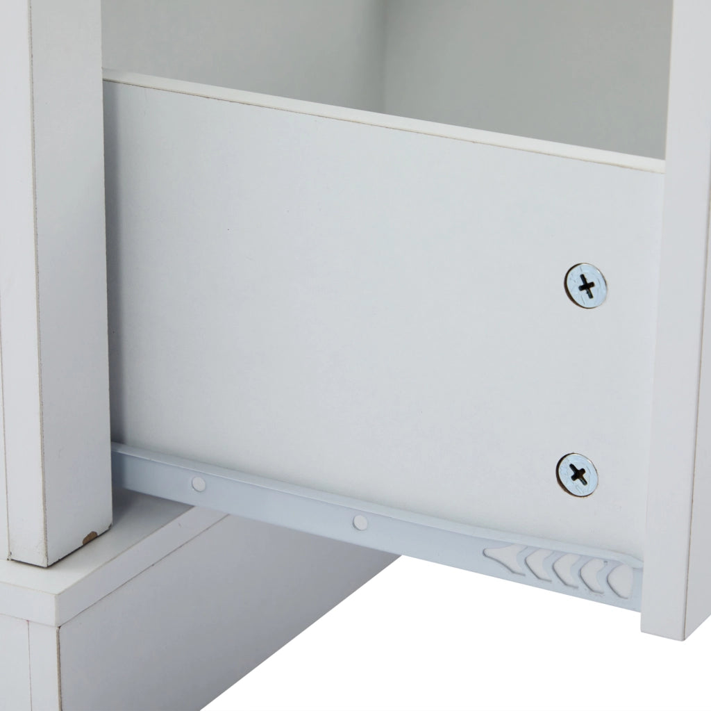 Vetrina LED 50x35x178 cm con 5 ripiani e cassetto bianca HAVRYA