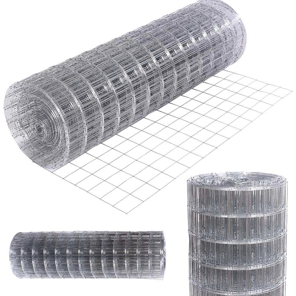 Rete Metallica Elettrosaldata 1,5 x 25 mt Maglia 50x75mm Zincata per Recinsione