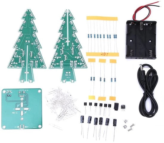 Decorazione di Natale elettronica 3D - 7 colori - Costruzione creativa per bambini - Adatto per il Natale