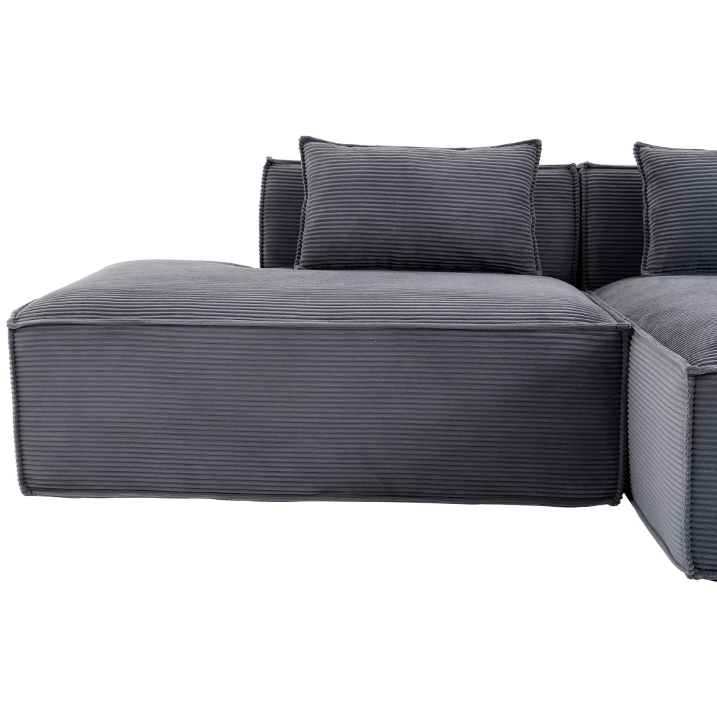 Divano 2 Posti con Cuscini ¨C MINIMAL ¨C Tessuto, 235 cm