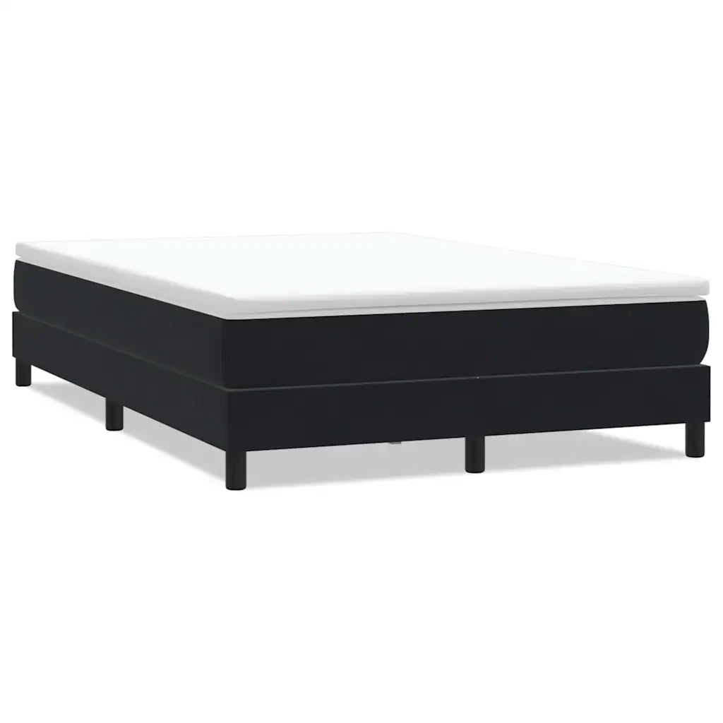 Letto a Molle senza Materasso Nero 160x220 cm in Velluto 3315881