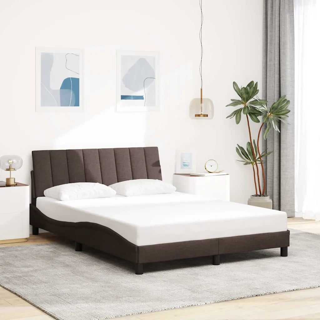 Giroletto senza Materasso Hanko Marrone Scuro 120x200 cm Tessuto 3310450