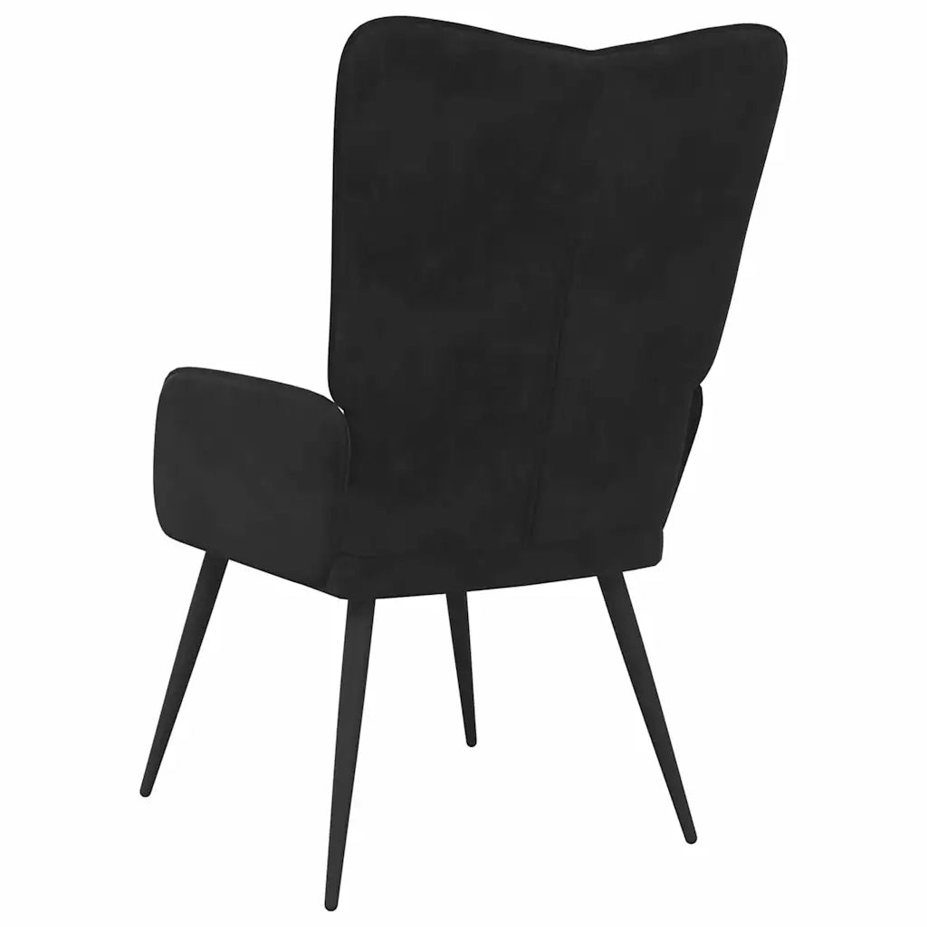 Sedia Relax Nera in Velluto 327683