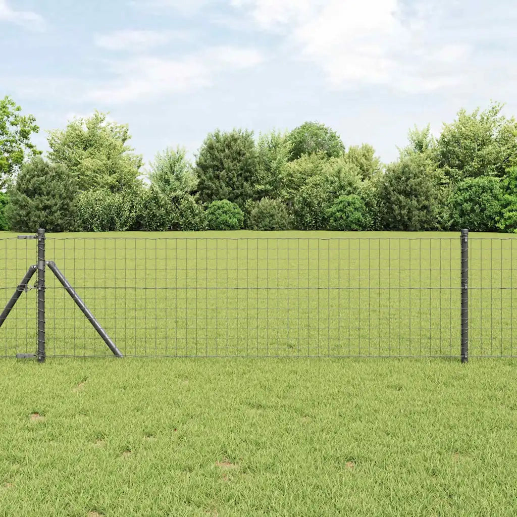 Palo della recinzione 2 pcs Grigio 80 cm 42012751