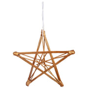 Decoro midollino stella rame 70x70x5h
