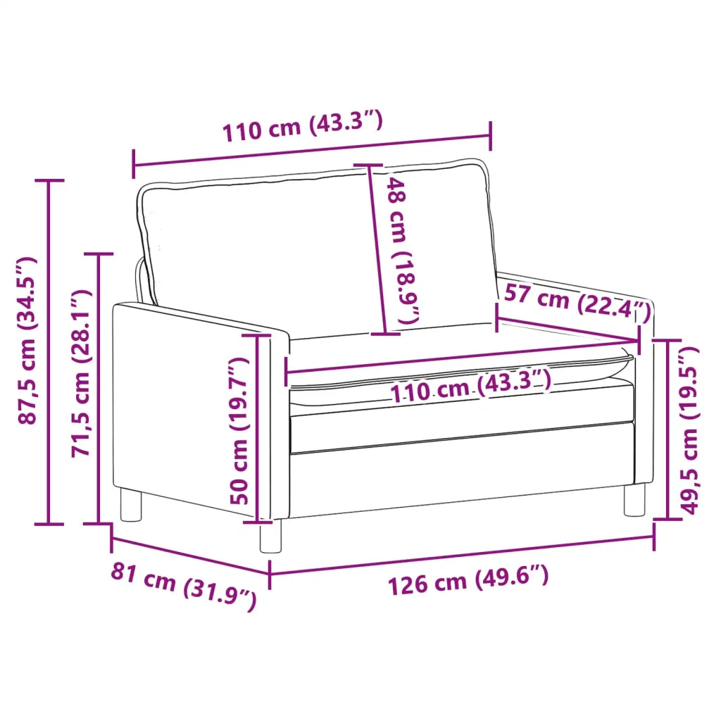 Set di divani 2 pcs Rosa Velluto 3417130
