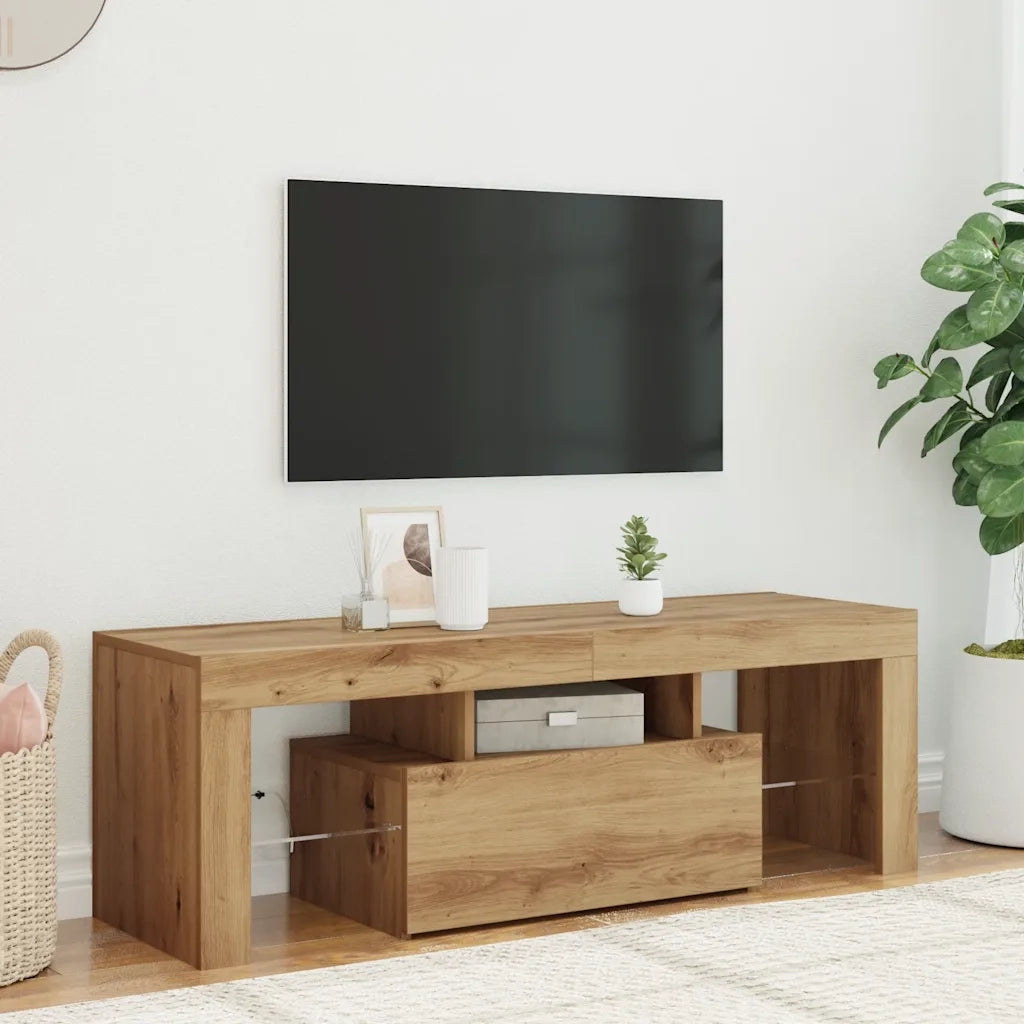 Mobile Porta TV con LED Artigianale 200x25x44 cm Multistrato 856302