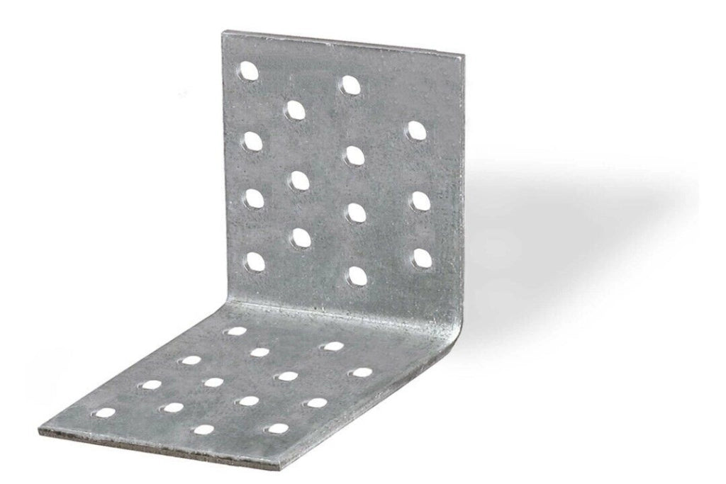 Giunto Ad Angolo Forato Mm 2,5 40X40X60 Zincato Set 2 Pezzi - Masidef