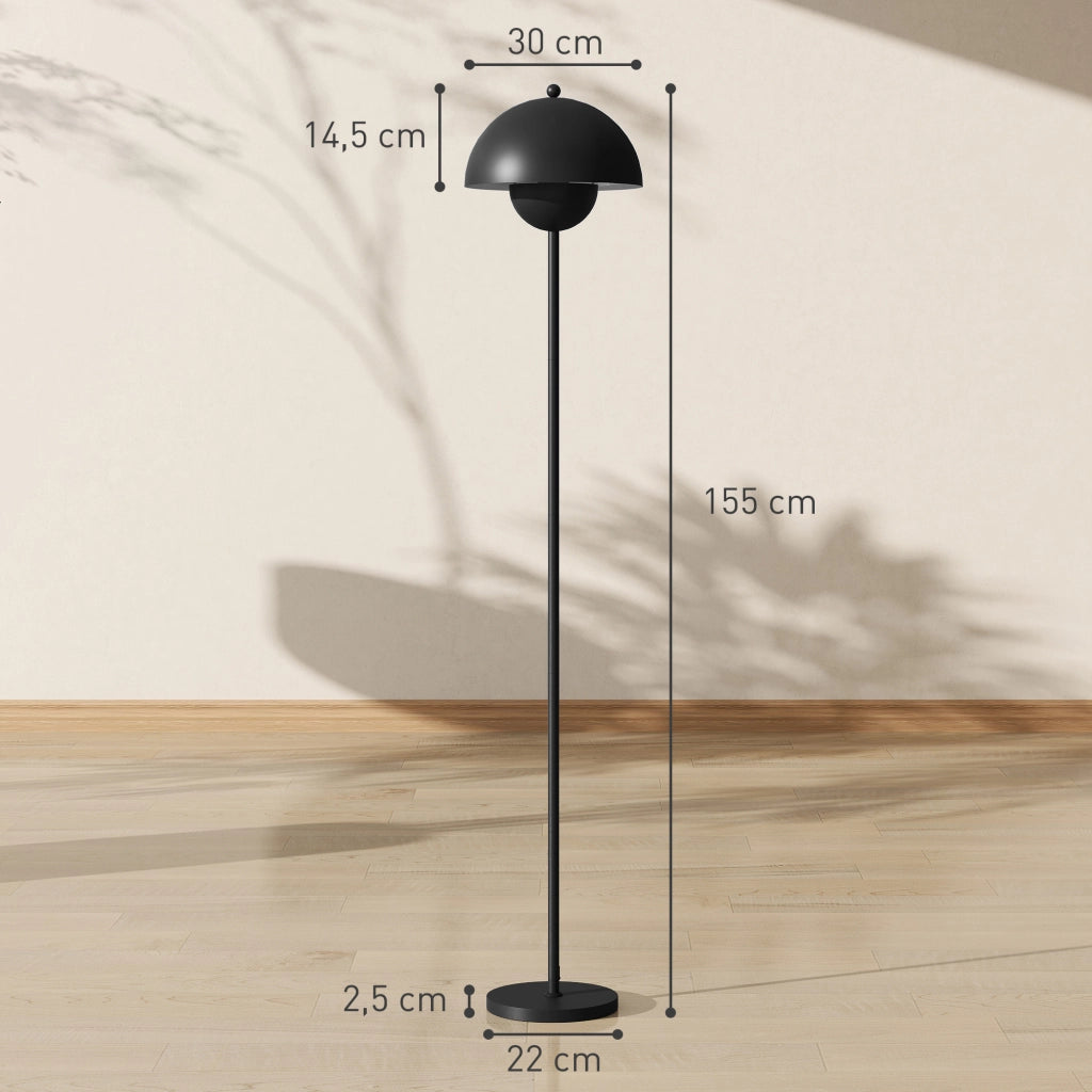 Lampada da Terra Moderna per Soggiorno ¨C Minimal ¨C Nero ?30x155 cm