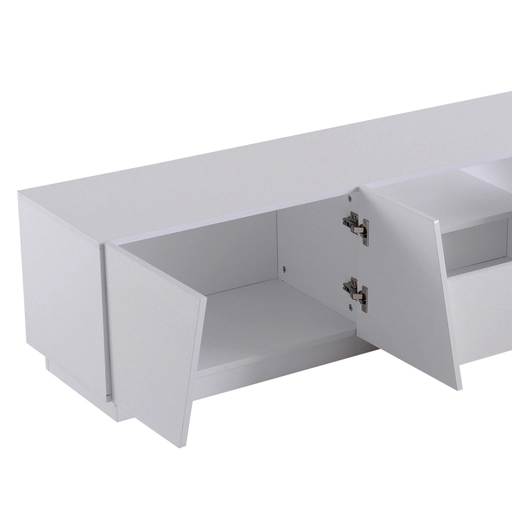 Mobile TV moderno 170 cm bianco con ante segmentate