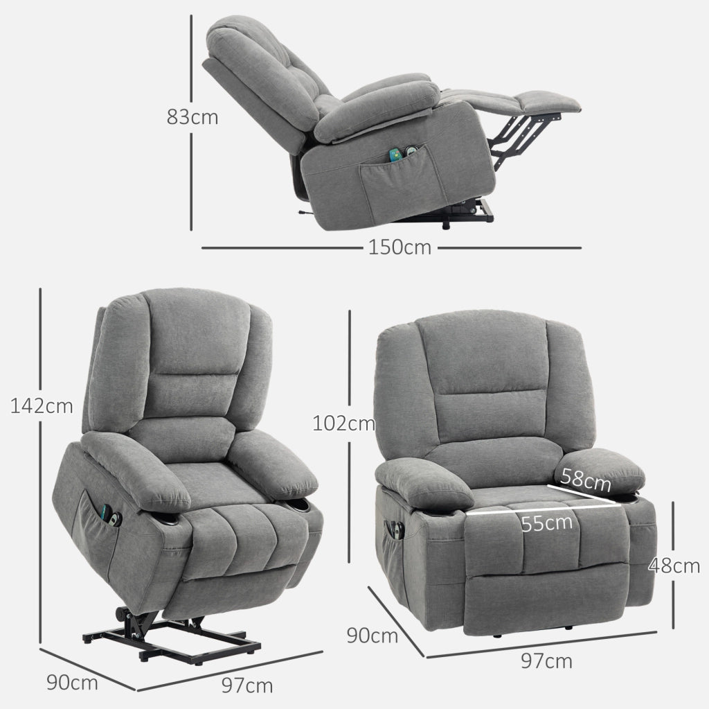 Poltrona relax alzapersona elettrica con massaggio e calore