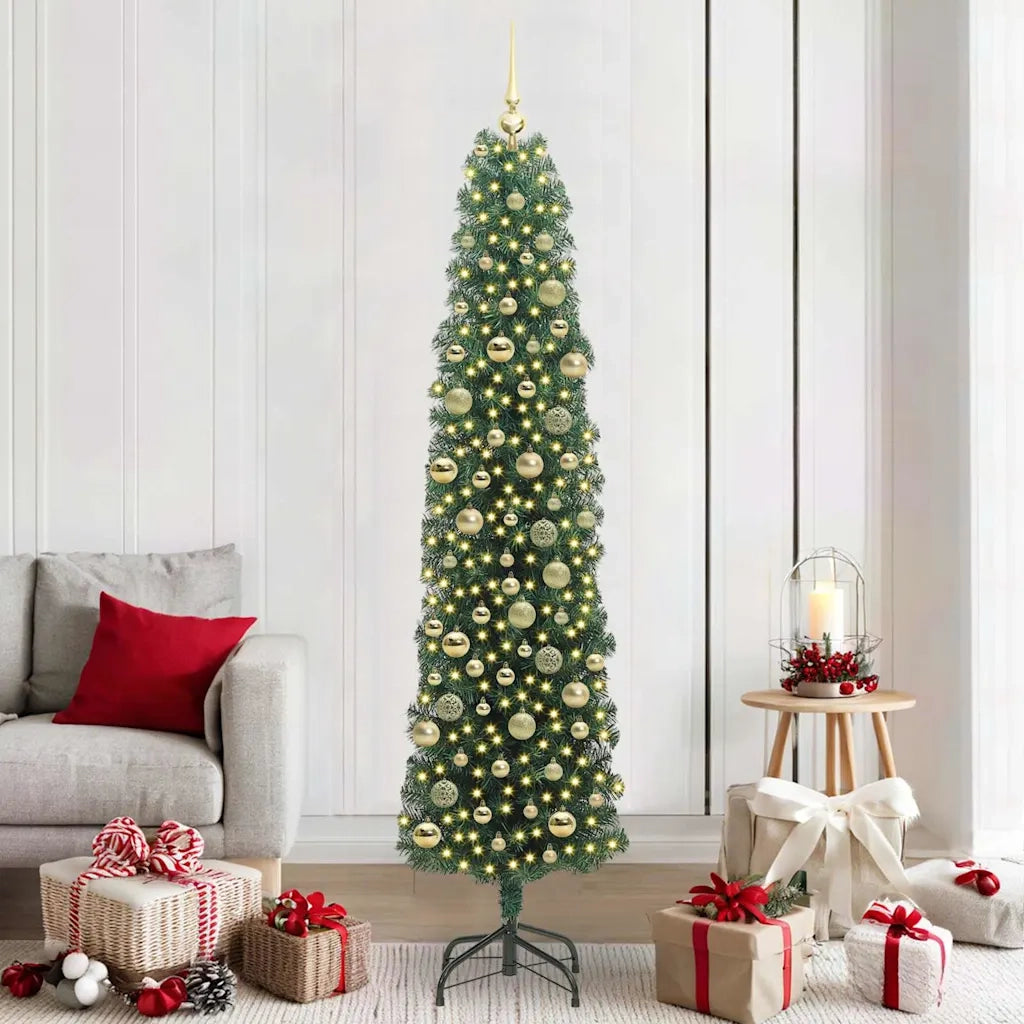 Albero di Natale artificiale con 300 LED Verde 210 cm 3394960