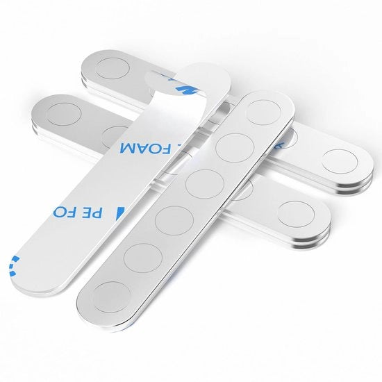BKSAI 6 Magnetici Adesivi Inamovibili per l'Applicazione di Magnetici Neodymium per la Fixazione di Magnetici Adesivi 58x10x2mm per Scuola, Ufficio