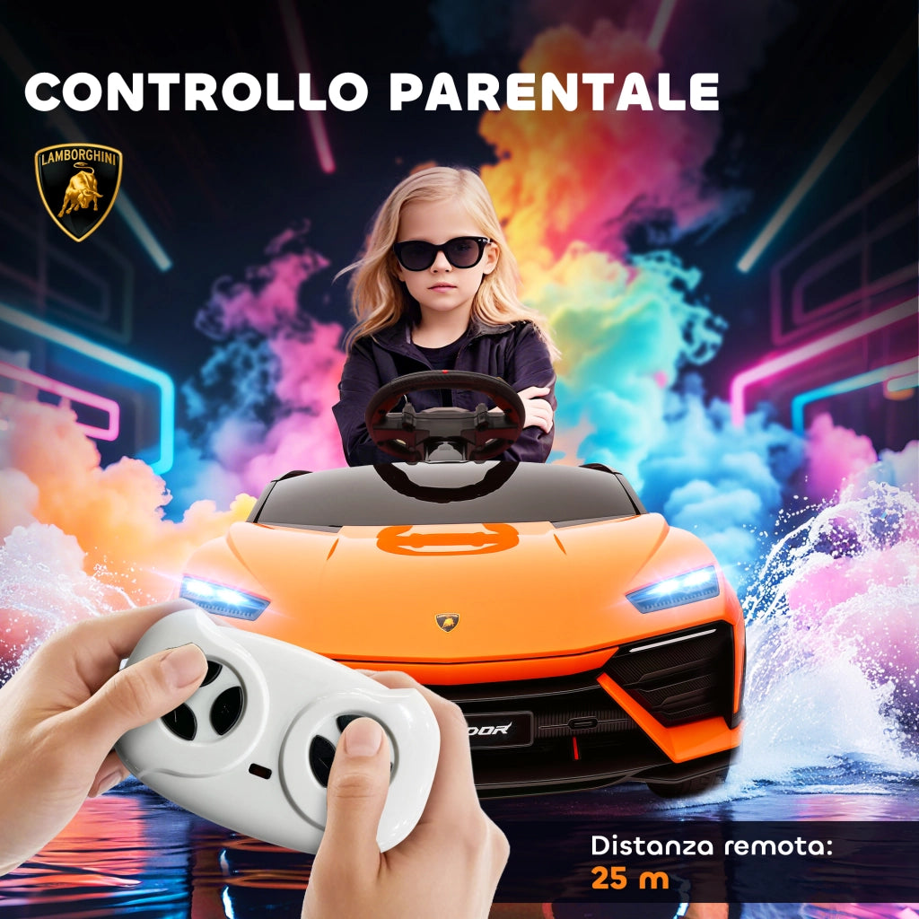 Macchina Elettrica Lamborghini ¨C Xylo ¨C Arancione con Telecomando 101.5x49x43 cm