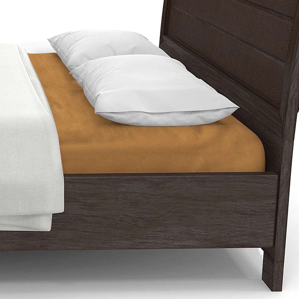 Lenzuolo letto sotto con angoli 100% puro cotone Made in Italy tinta unita Vaniglia - 2 Piazze