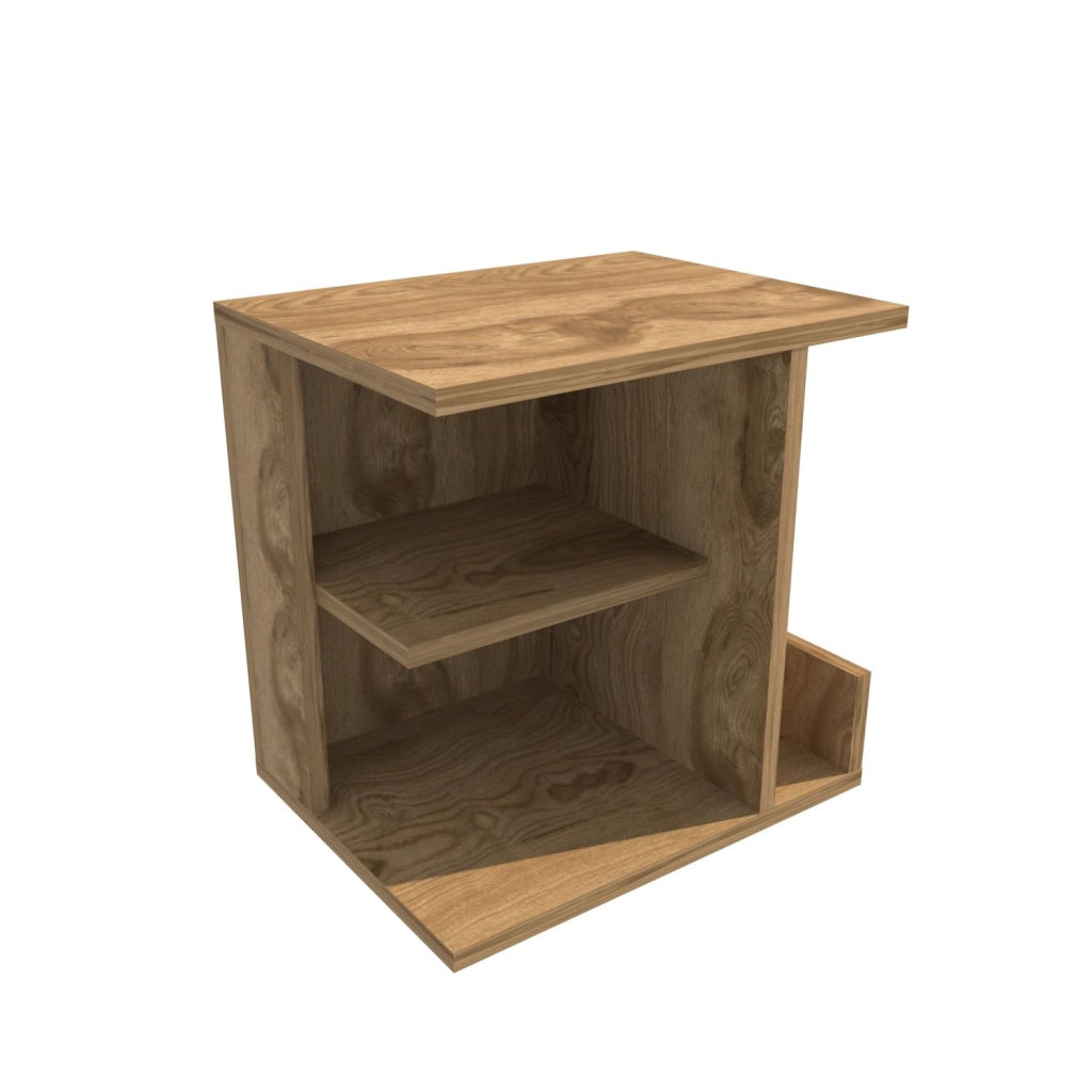 Comodino in legno "Karamira" - 45 x 35 x 45 cm - Marrone