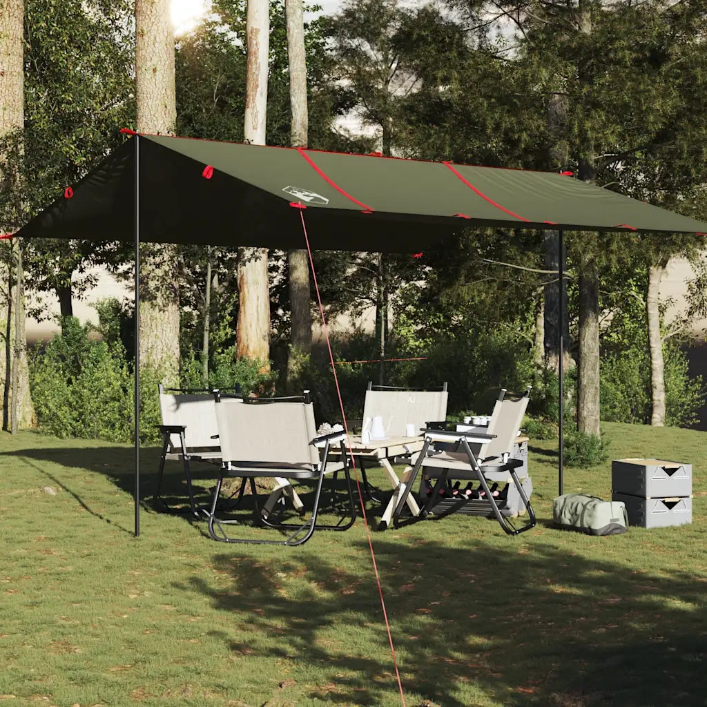 Telone da campeggio | Tenda da campo Verde Oliva 451x420 cm Impermeabile