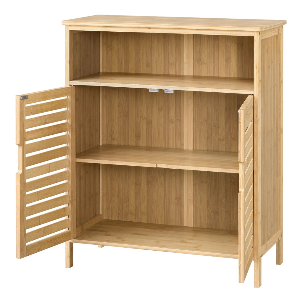Mobile da Terra Eslöv a 2 Ante (AxLxP) 81 x 66 x 31 cm - Bambù Naturale [en.casa]