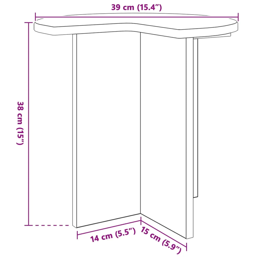 Tavolo laterale 2 pz Grigio Cemento Ø 39 x 38 cm 8001086