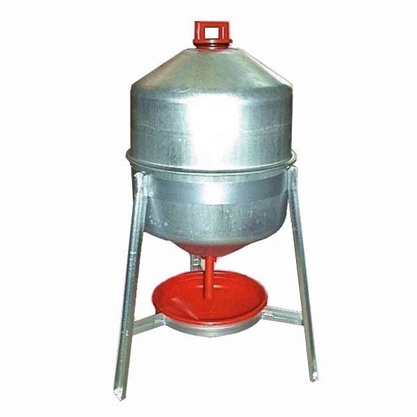 CONTRO FRATELLI 1155235 Abbeveratoio per Avicoli in Acciaio Zincato Capacita' 30 Lt Struttura Tripode Altezza 72 cm Diametro 45 cm colore Nero