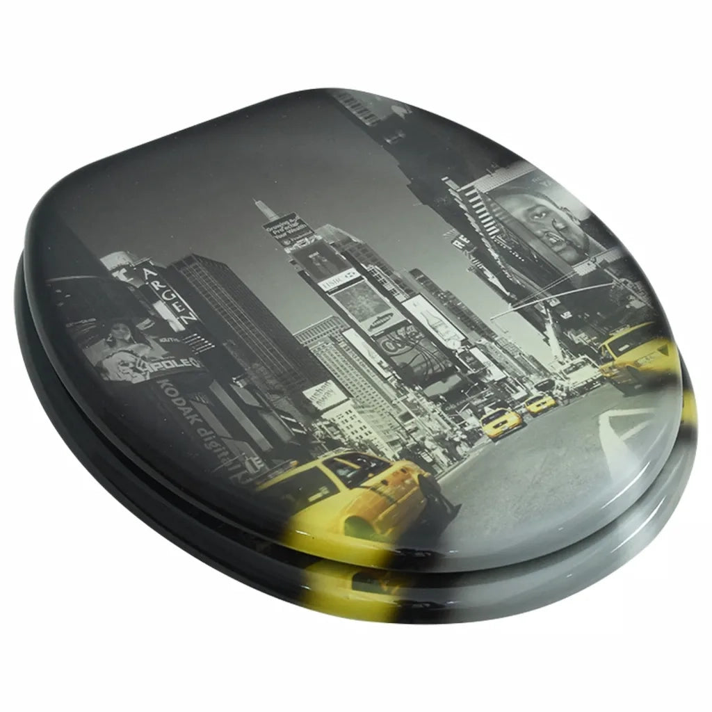 Coperchio da Toilette in MDF con Modello New York 141481