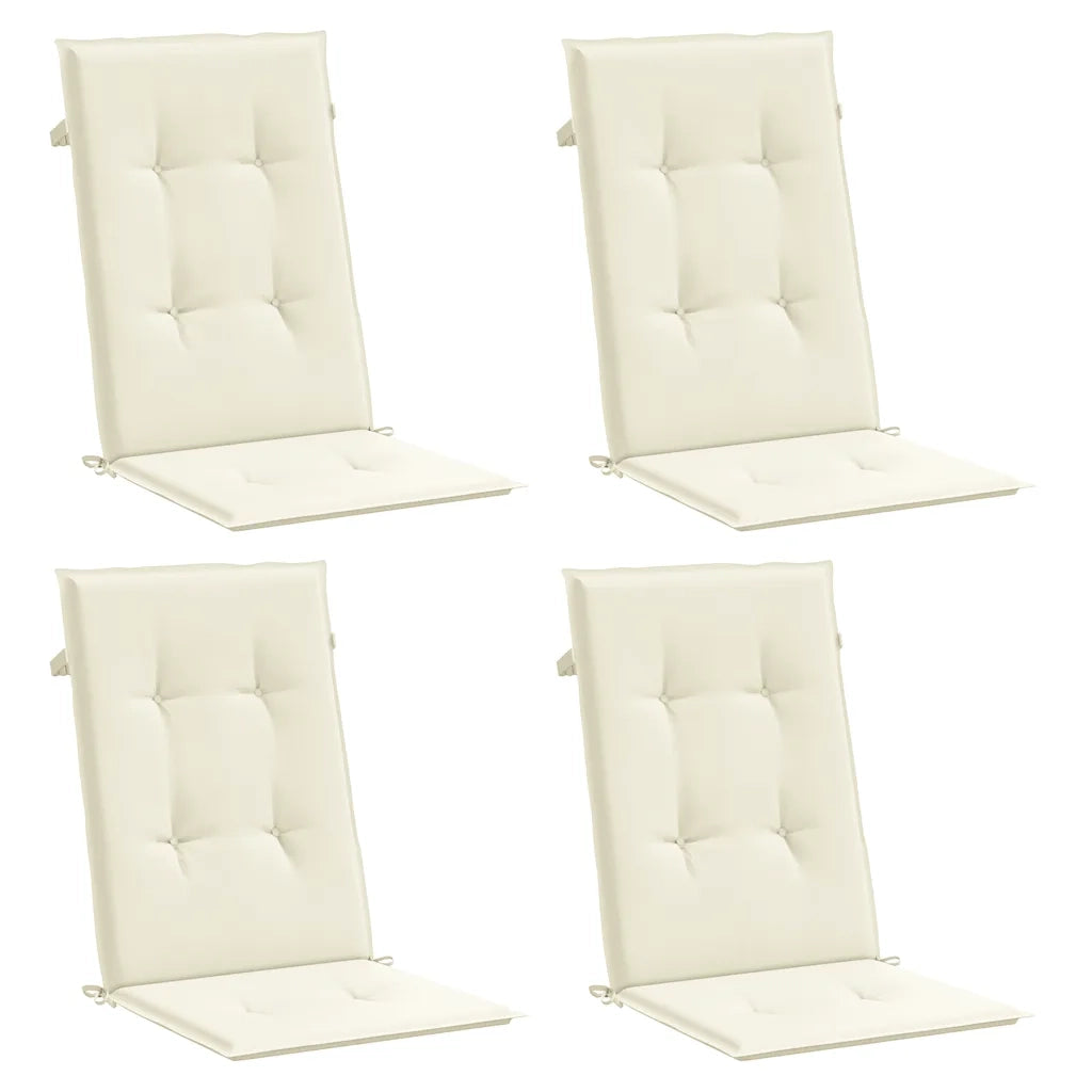 Cuscini per Sedie 4 pz | Cuscini per sedie Crema 120x50x2 cm in Tessuto