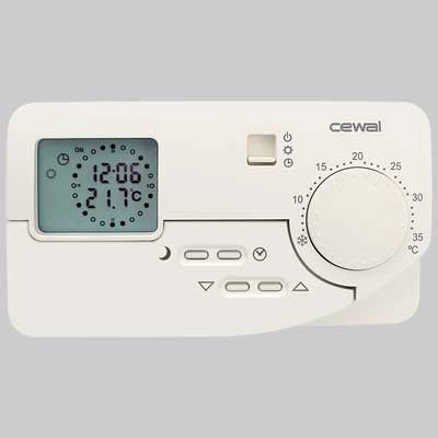 CRONOTERMOSTATO CON DISPLAY LIFE PREMIUM - Programmazione giornaliera - 1 pezzi - CEWAL