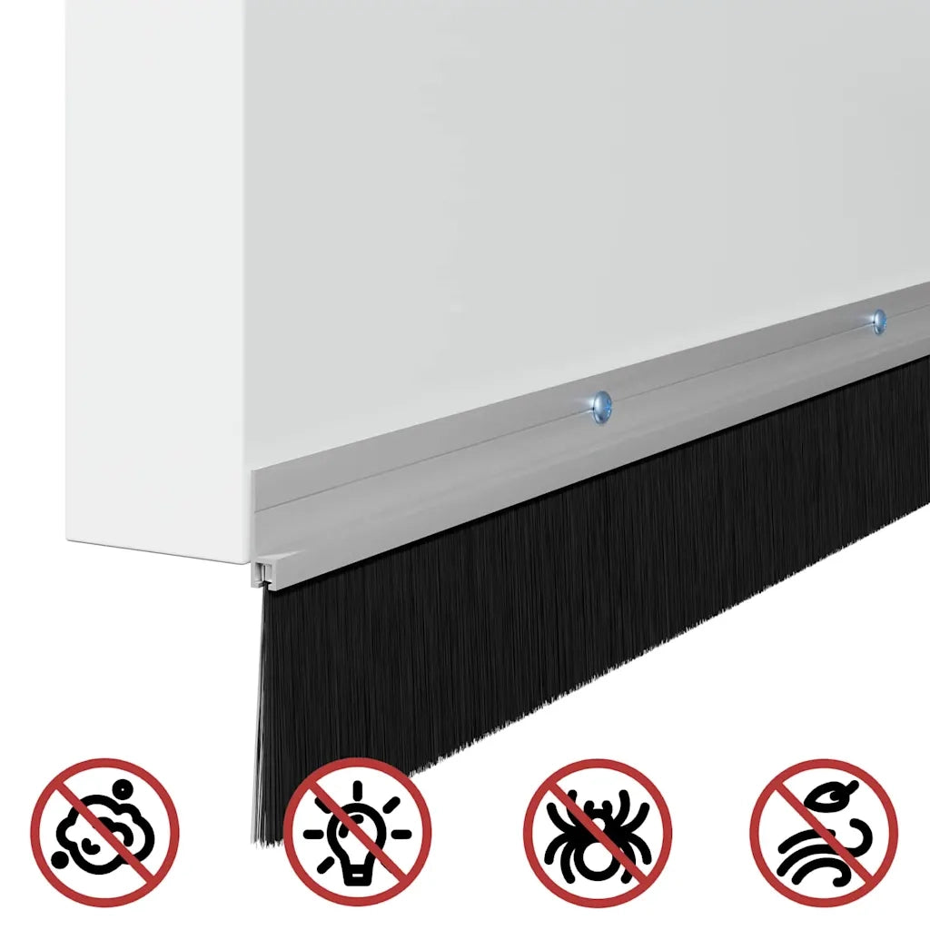 Spazzole per porte a vite 6 pz Argento 100 cm CFW6157939