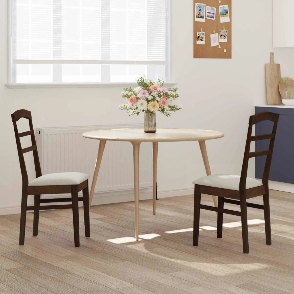 Sedia da pranzo 2 pcs Marrone chiaro e chiaro